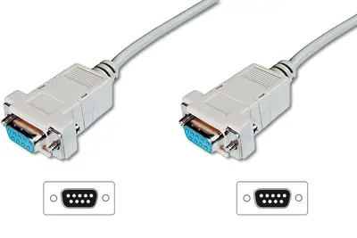 Assmann AK-610100-030-E soros kábel 3m DB-9 Beige – 2. kép