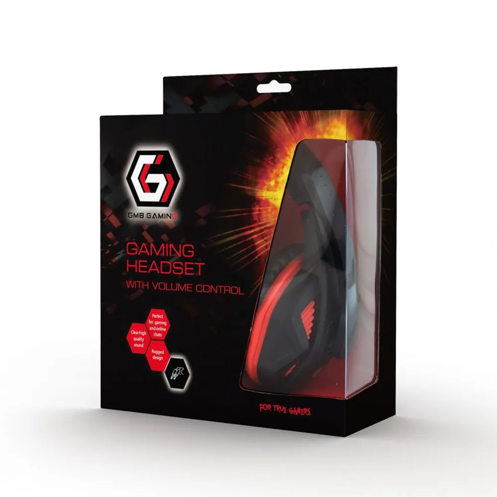 Gembird GHS-03 Gaming Headset Matte Black/Red – 6. kép