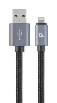 Gembird CCB-mUSB2B-AMLM-6 USB2.0 - Lightning cable 1,8m Black