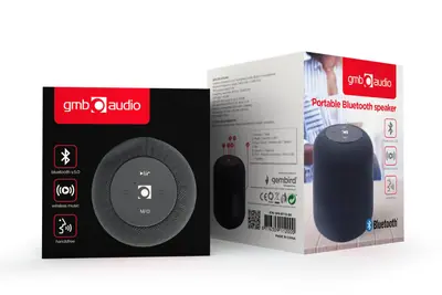 Gembird SPK-BT-15-BK Portable Bluetooth Speaker Black – 2. kép