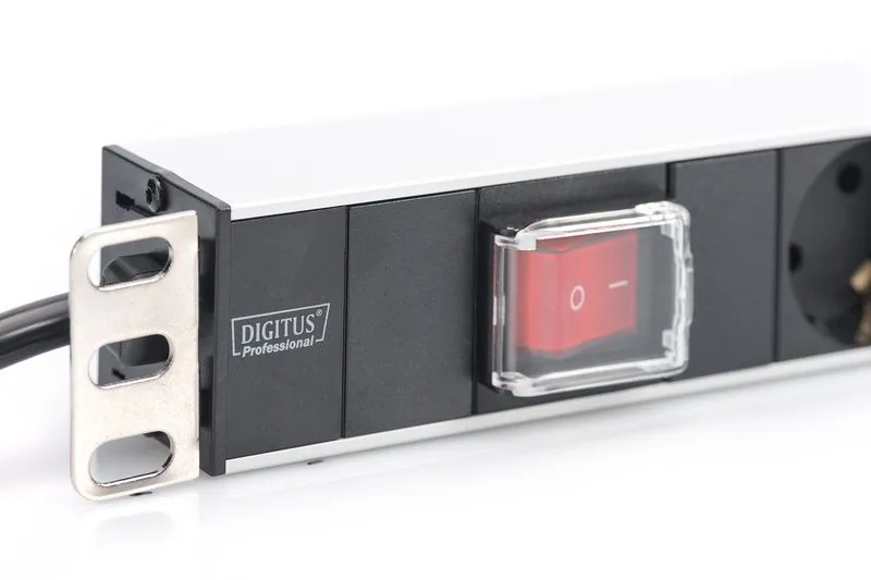 Digitus DN-95402 Túlfeszültségvédő Kapcsolóval 7DIN 2m Black – 2. kép