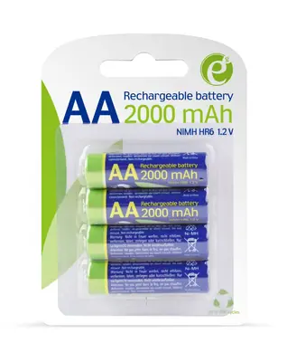 Gembird 2000mAh AA Ni-MH akkumulátor 4db/csomag – 2. kép