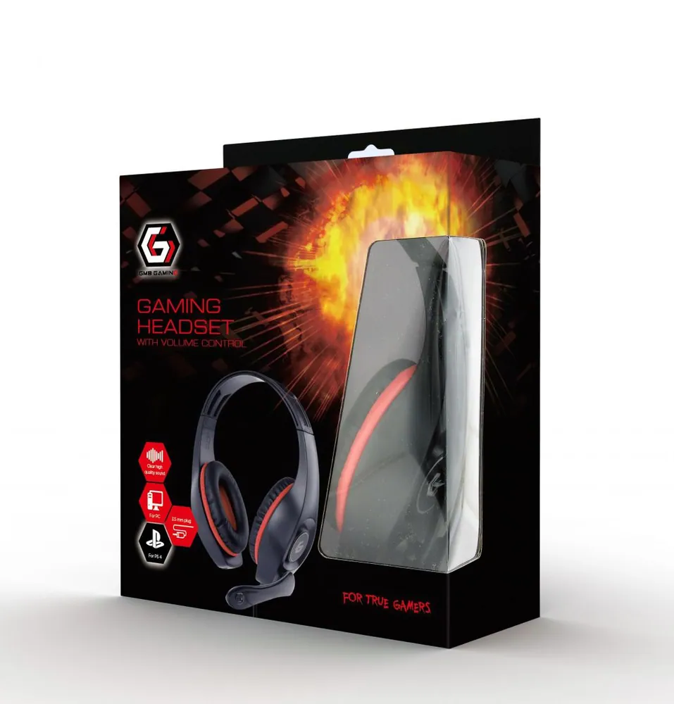 Gembird GHS-05-R Gaming Headset Black/Red – 4. kép