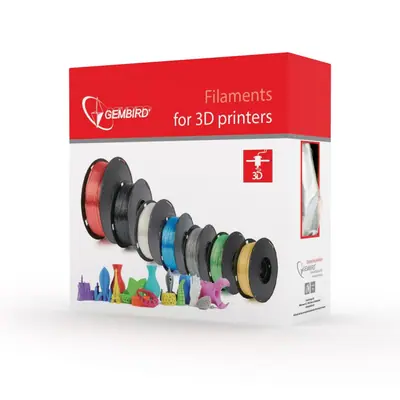 Gembird 3DP-PLA1.75-01-R Filament PLA Red 1,75mm 1kg – 2. kép