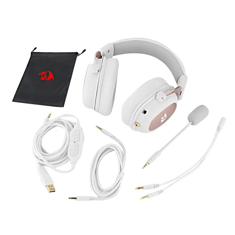 Redragon Zeus 7.1 Gaming Headset White – 8. kép