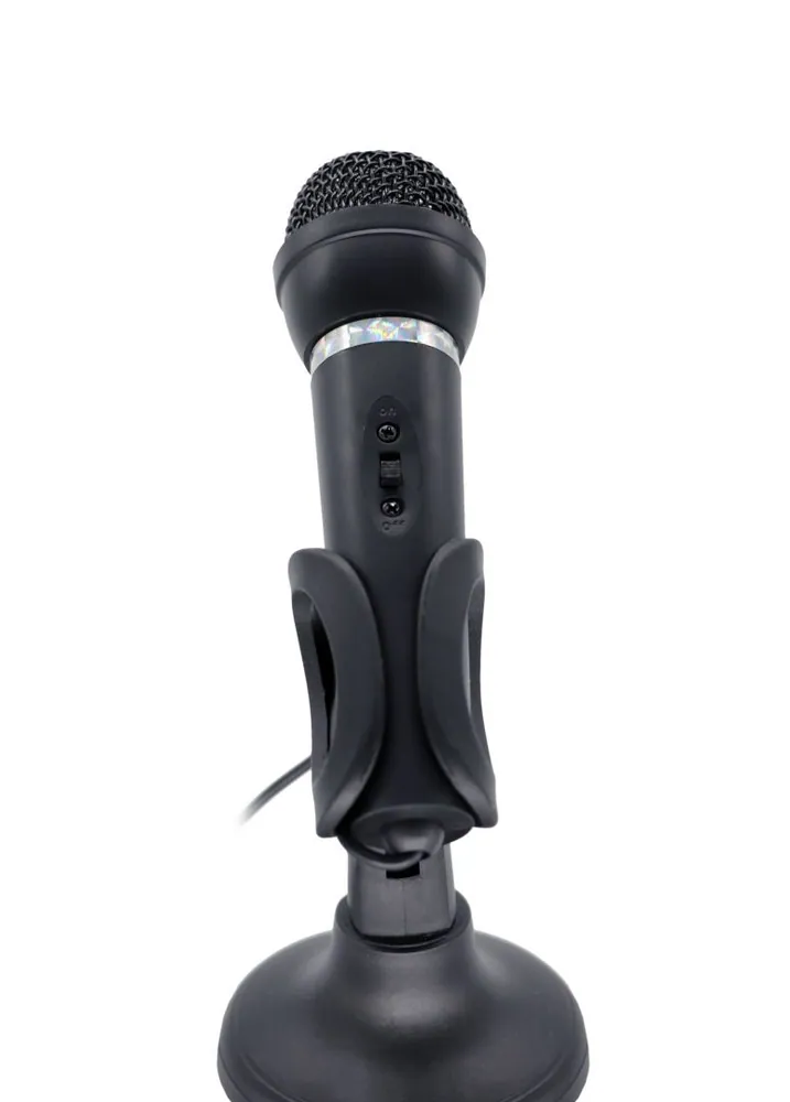 Gembird MIC-D-04 condenser microphone with desk-stand Black – 2. kép