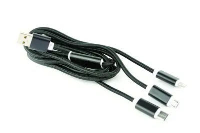 Gembird CC-USB2-AM31-1M-G USB 3-in-1 Charging cable 1m Black – 2. kép