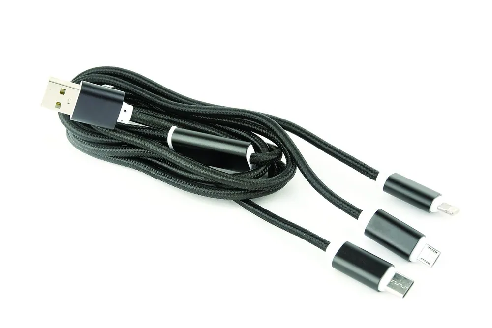 Gembird CC-USB2-AM31-1M-G USB 3-in-1 Charging cable 1m Black – 2. kép