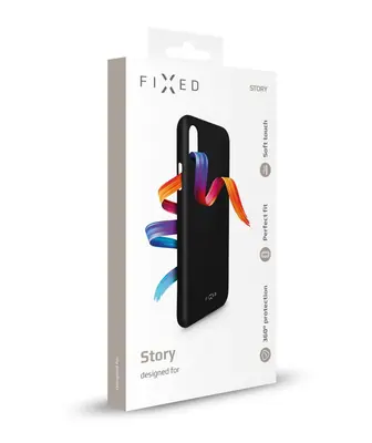 FIXED gumírozott tok Apple iPhone 7/8/SE (2020) készülékhez, fekete – 2. kép