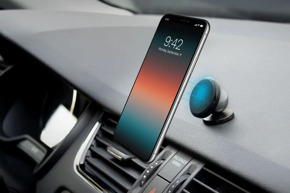 FIXED mágneses telefon tartó autóba, műszerfalra, fekete – 4. kép