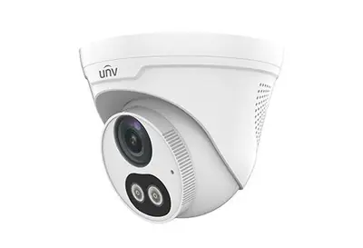 Uniview Easystar 2MP Colorhunter turret dómkamera, 4mm fix objektívvel, mikrofonnal és hangszóróval – 2. kép