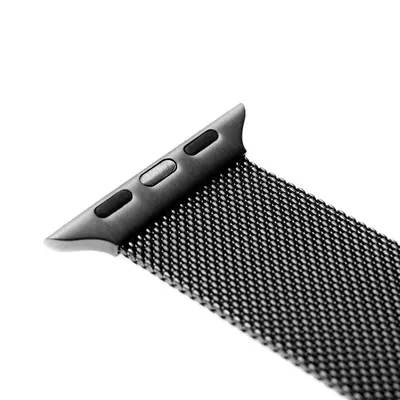 FIXED szíj rozsdamentes hálóval Apple Watch 42/44mm órához, fekete – 2. kép