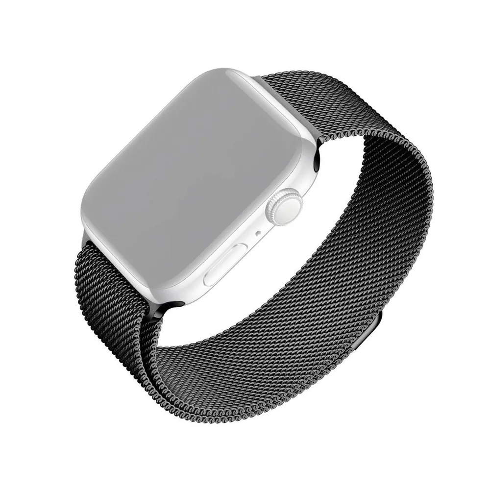 FIXED szíj rozsdamentes hálóval Apple Watch 42/44mm órához, fekete – 3. kép