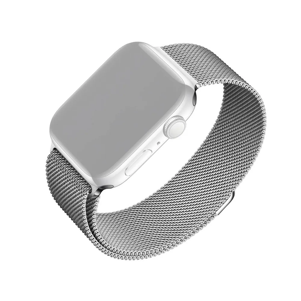 FIXED szíj rozsdamentes hálóval Apple Watch 42/44mm órához, ezüst – 3. kép