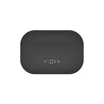 FIXED Silky szilikon tok Apple Airpods Pro fülhallgatóhoz, fekete