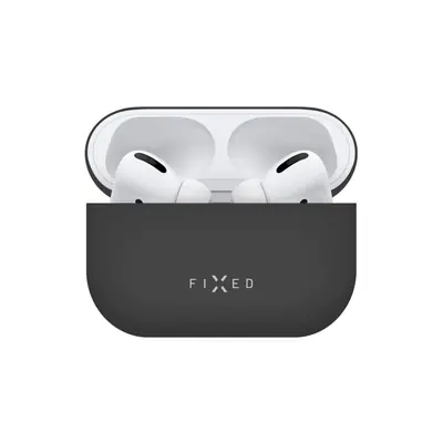 FIXED Silky szilikon tok Apple Airpods Pro fülhallgatóhoz, fekete – 2. kép