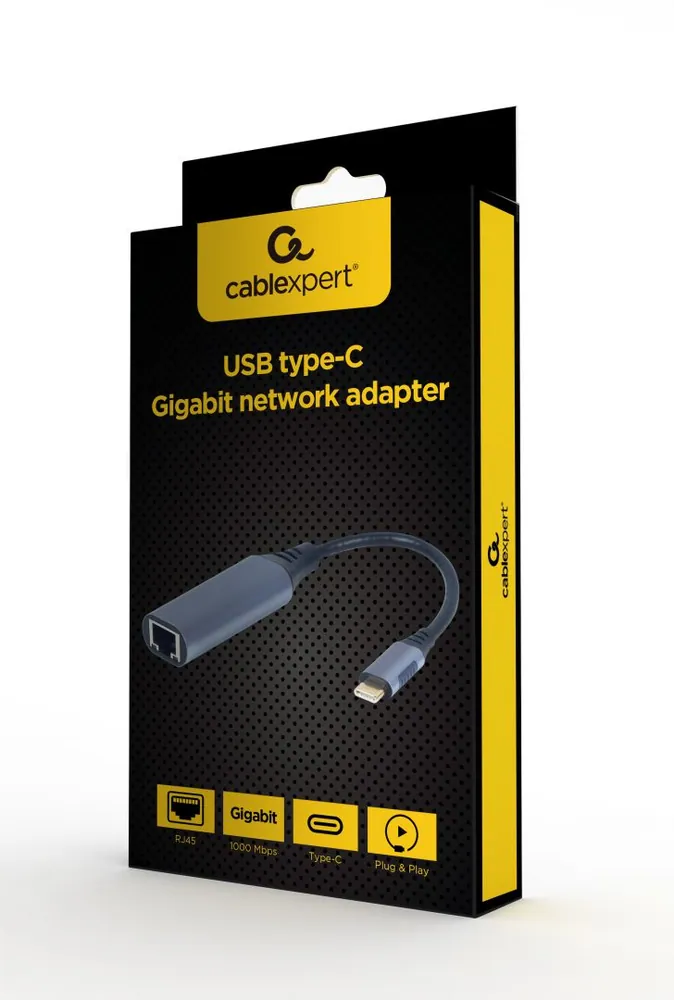 Gembird A-USB3C-LAN-01 USB Type-C Gigabit network adapter Space Grey – 3. kép