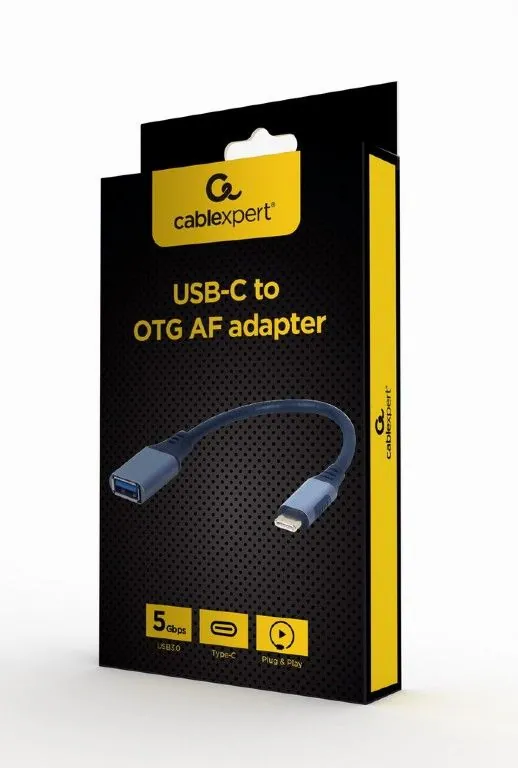 Gembird A-USB3C-OTGAF-01 USB-C to OTG AF Adapter Space Grey – 3. kép
