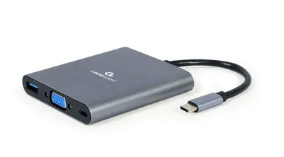 Gembird A-CM-COMBO6-01 USB Type-C 6-in-1 Multi-Port Adapter Space Grey – 2. kép