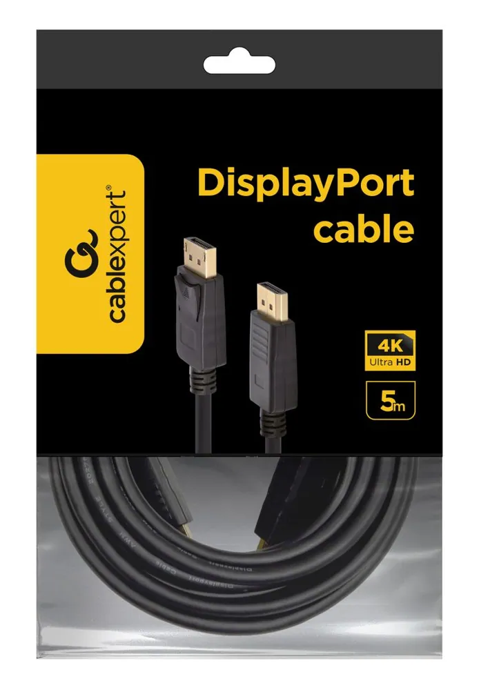 Gembird DisplayPort 1.2 - DisplayPort 1.2 M/M 4K cable 5m Black – 4. kép