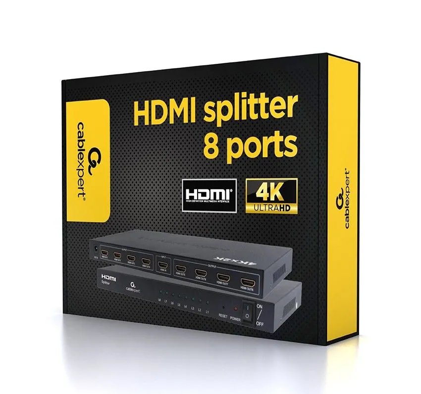 Gembird DSP-8PH4-03 HDMI Splitter 8 ports Black – 3. kép