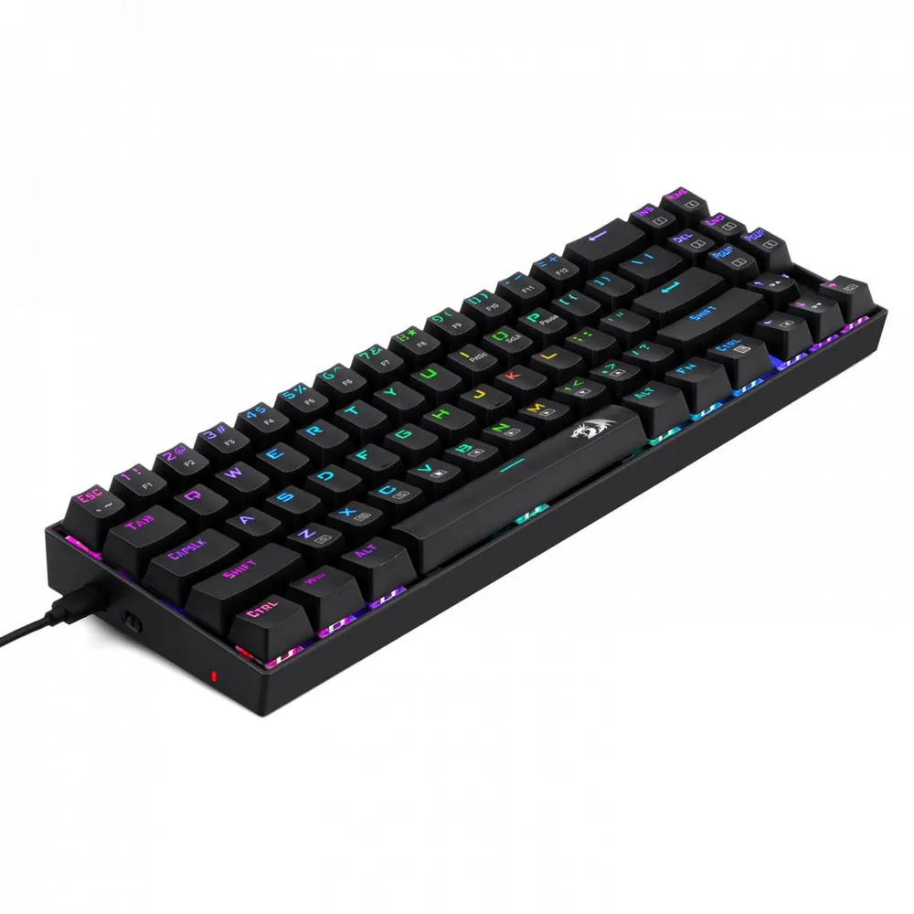 Redragon Deimos, Wired & Wireless Mechanical keyboard, RGB, brown switch Black HU – 5. kép