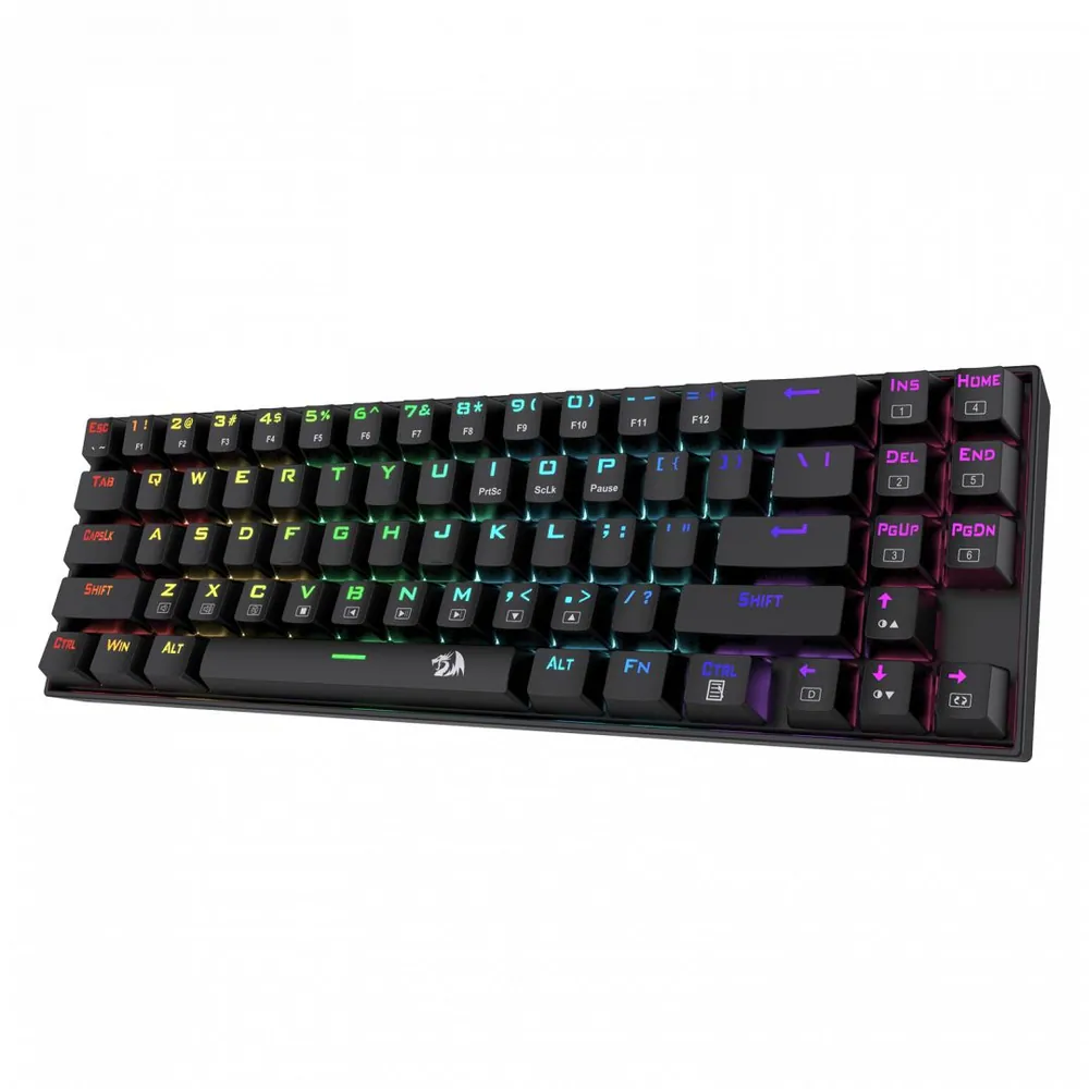 Redragon Deimos, Wired & Wireless Mechanical keyboard, RGB, blue switch Black HU – 3. kép
