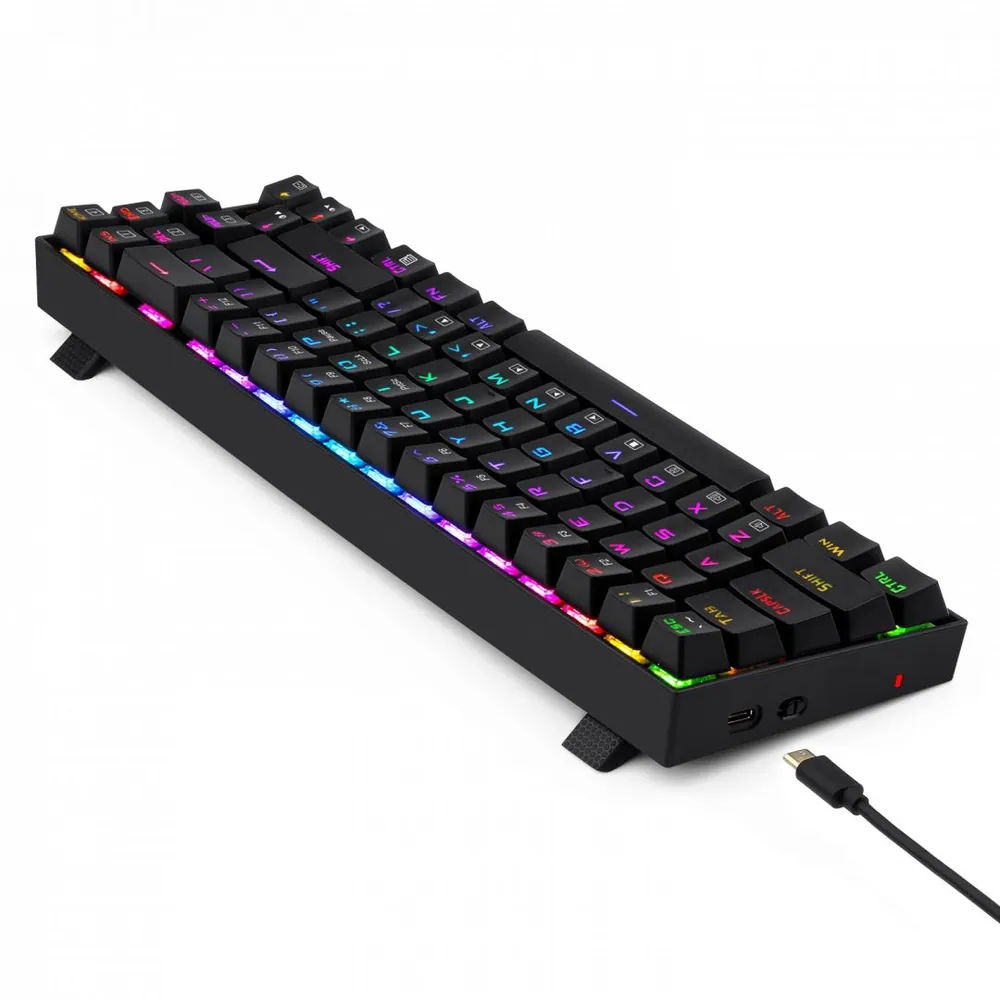 Redragon Deimos, Wired & Wireless Mechanical keyboard, RGB, blue switch Black HU – 6. kép