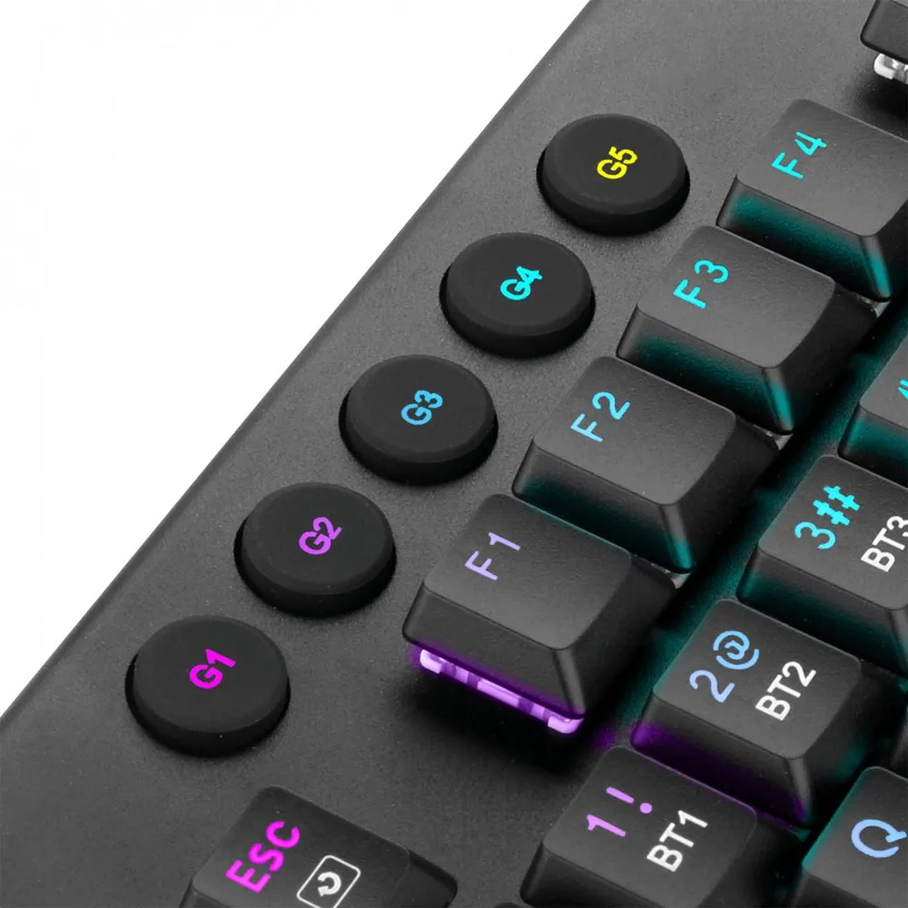 Redragon Horus, wired&2.4G&BT mechanical Keyboard, RGB, blue switch Black HU – 2. kép