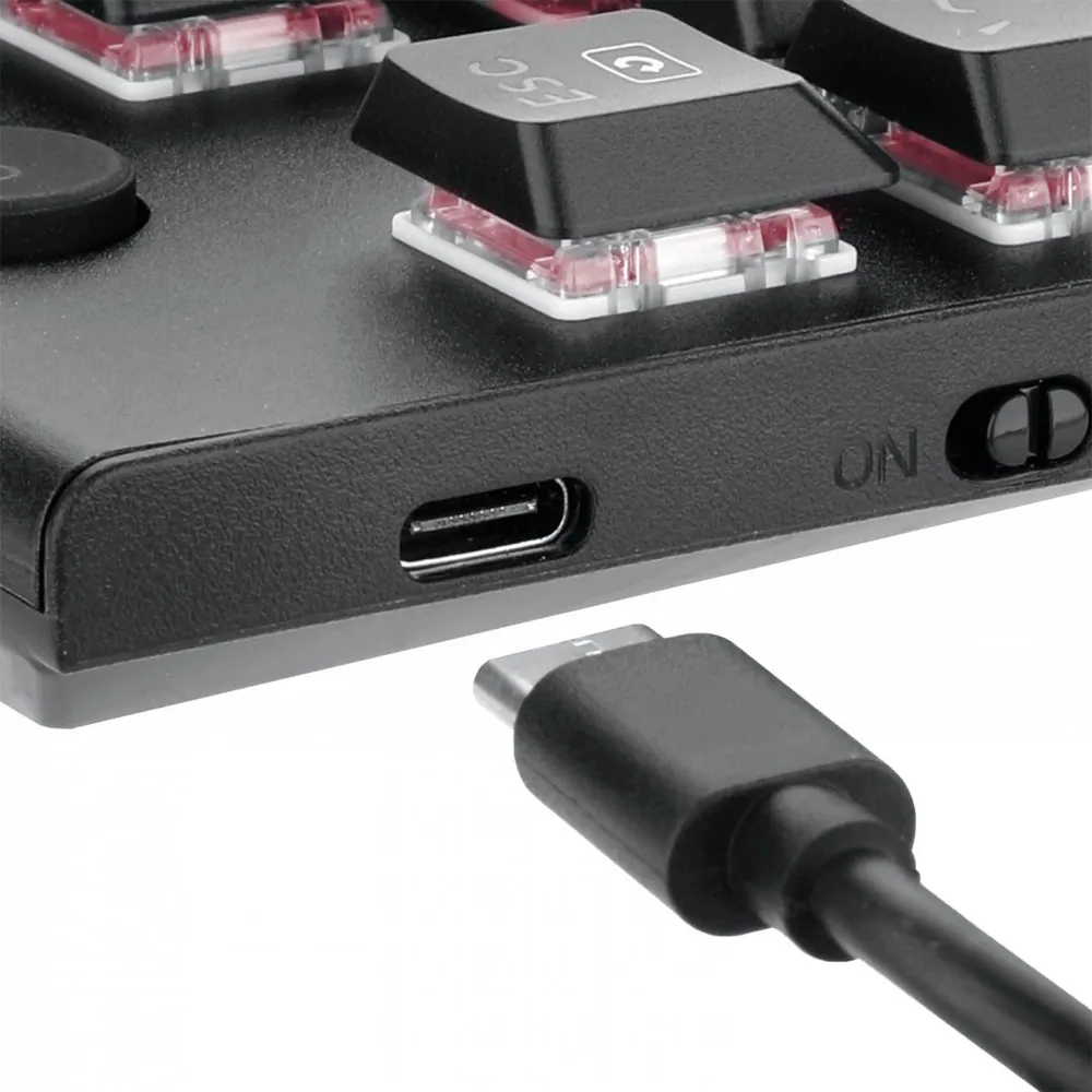 Redragon Horus, wired&2.4G&BT mechanical Keyboard, RGB, blue switch Black HU – 5. kép