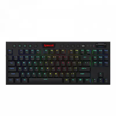 Redragon Horus TKL, wired&2.4G&BT mechanical Keyboard, RGB, brown switch Black HU – 2. kép