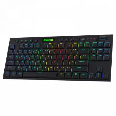 Redragon Horus TKL, wired&2.4G&BT mechanical Keyboard, RGB, red switch Black HU – 2. kép