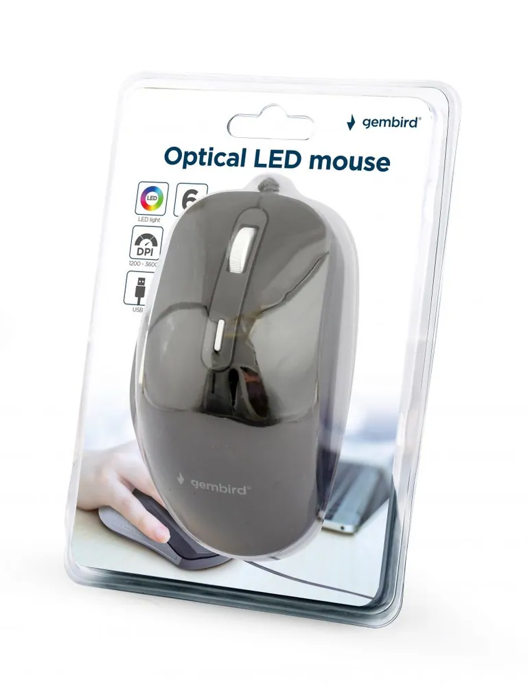 Gembird MUS-6B-02 optical mouse Black – 4. kép