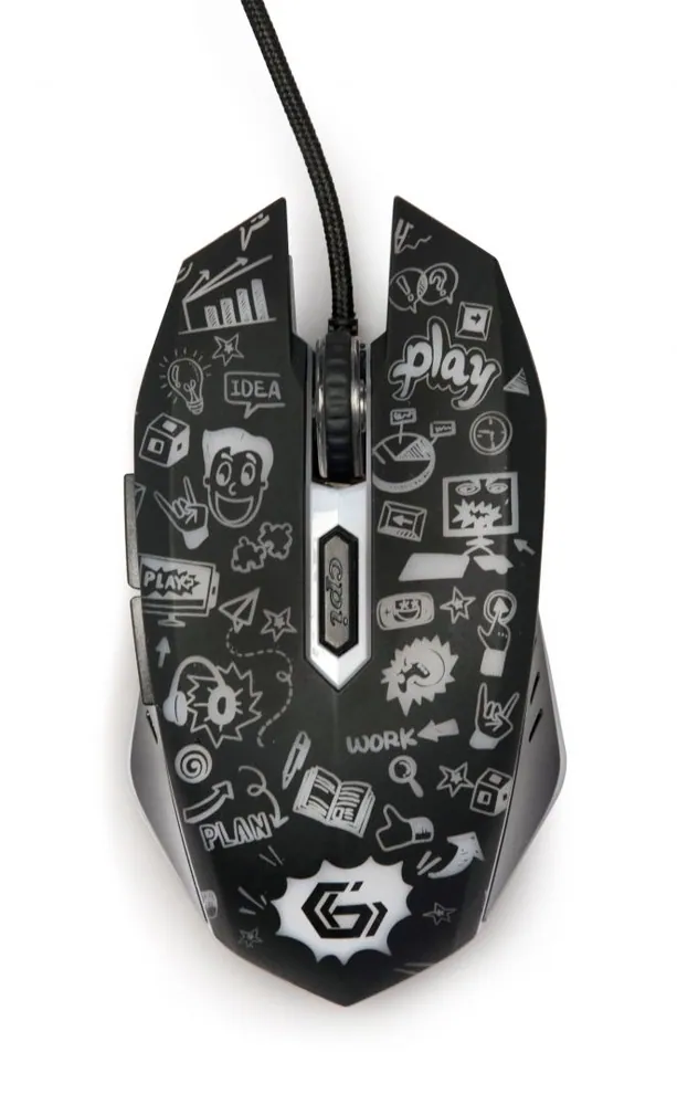 Gembird MUS-6B-GRAFIX-01 optical mouse Black – 8. kép