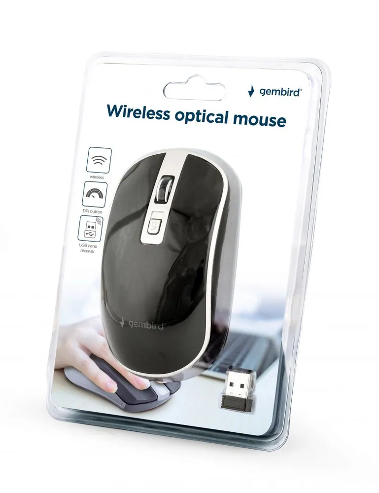 Gembird MUSW-4B-06-BS Wireless optical mouse Black/Silver – 4. kép