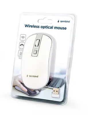 Gembird MUSW-4B-06-WS Wireless optical mouse White/Silver – 2. kép