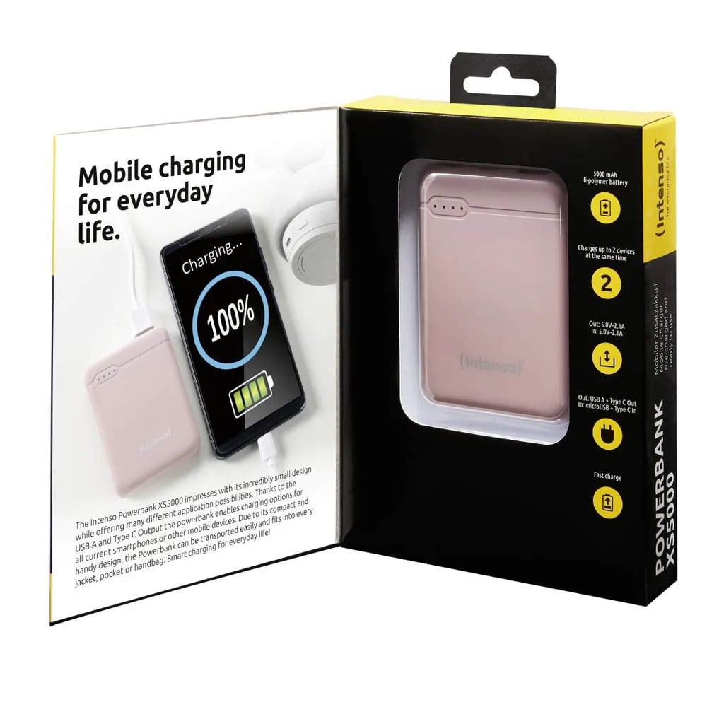 Intenso XS5000 5000mAh PowerBank Rose – 3. kép
