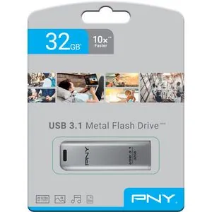PNY 32GB Elite Steel Flash Drive USB3.1 Silver – 4. kép