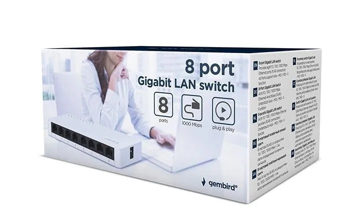 Gembird NSW-G8-01 8-port Gigabit LAN switch – 3. kép