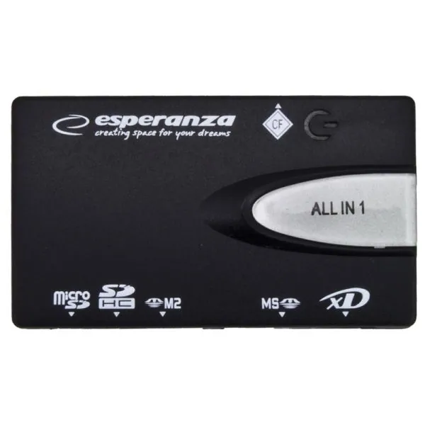 Esperanza EA129 All-In-One USB Card Reader Black – 4. kép