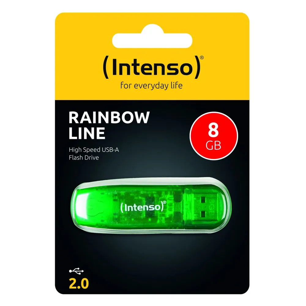 Intenso 8GB Rainbow Line USB2.0 Green – 2. kép