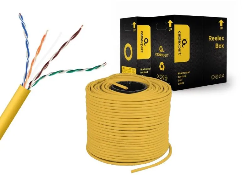 Gembird CAT5e U-UTP Installlation cable 305m Yellow – 2. kép