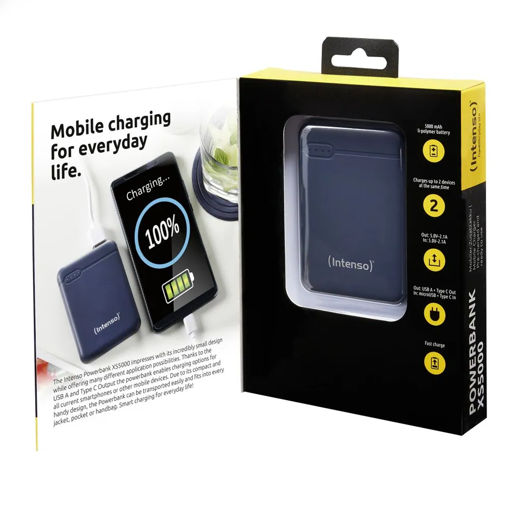 Intenso XS5000 5000mAh PowerBank Blue – 3. kép