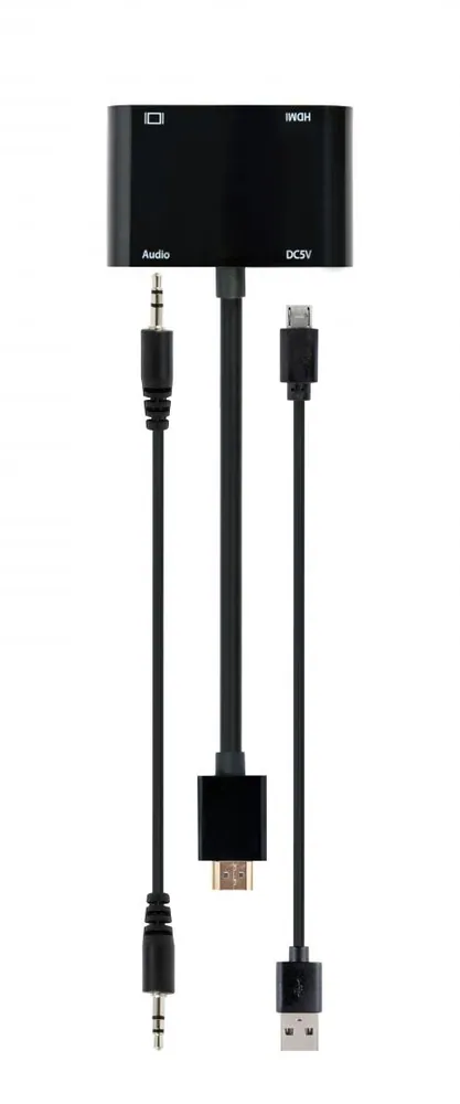 Gembird A-HDMIM-HDMIFVGAF HDMI male to HDMI female + VGA female + audio adapter cable Black – 4. kép