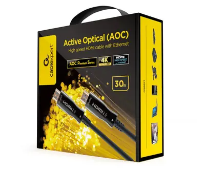 Gembird CCBP-HDMI-AOC-30M-02 Active Optical AOC High speed HDMI cable with Ethernet AOC Premium Series 30m Black – 2. kép