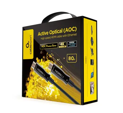Gembird CCBP-HDMI-AOC-80M-02 Active Optical AOC High speed HDMI cable with Ethernet AOC Premium Series 80m Black – 2. kép