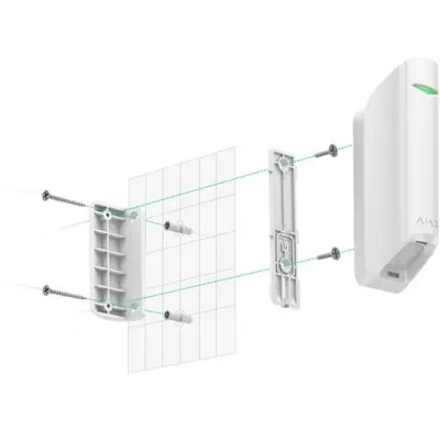 AJAX MotionProtect Curtain WH vezetéknélküli fehér függöny infra mozgásérzékelő – 2. kép