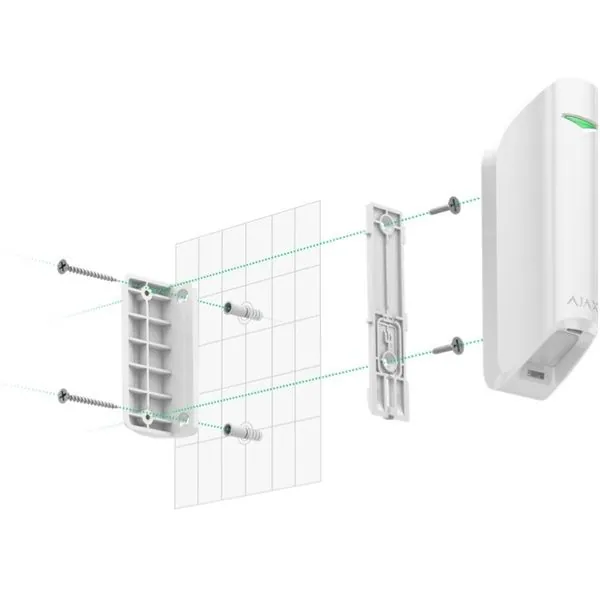 AJAX MotionProtect Curtain WH vezetéknélküli fehér függöny infra mozgásérzékelő – 2. kép