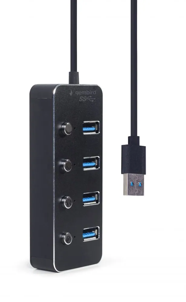 Gembird UHB-U3P4P-01 4-portos USB3.1 HUB Black – 3. kép