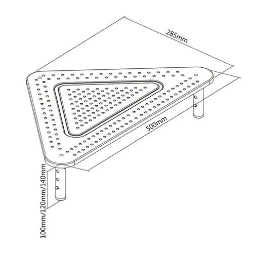 Gembird MS-TABLE-02 Adjustable Triangle Monitor Stand Black – 3. kép